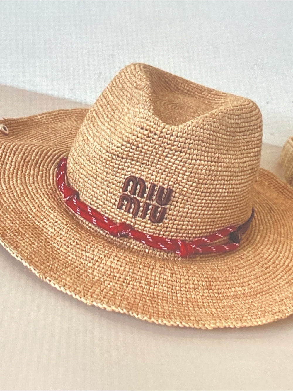 Miu Miu Casual Summer Beach Straw Hat